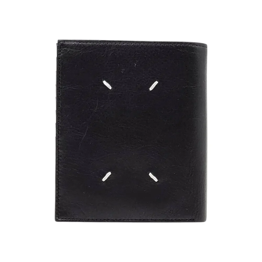 Maison Margiela Line 11 Leather Bifold Wallet Black - New